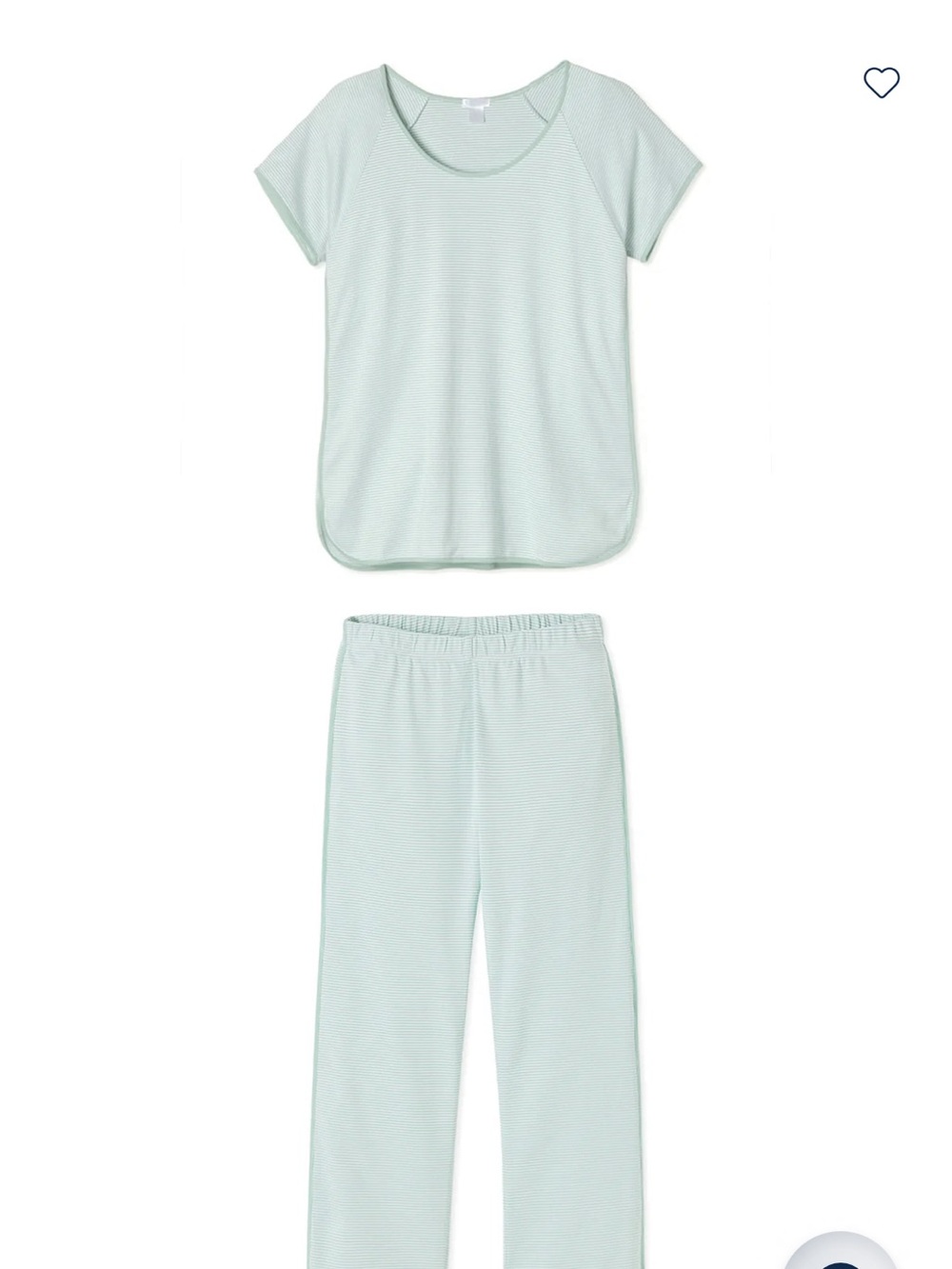 Lake pajama set in Pima Cotton- green
